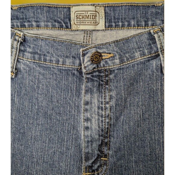 CE Schmidt Workwear Jeans Womens 16/32 Mid-Rise Straight Medium Wash Blue Denim - Picture 4 of 6